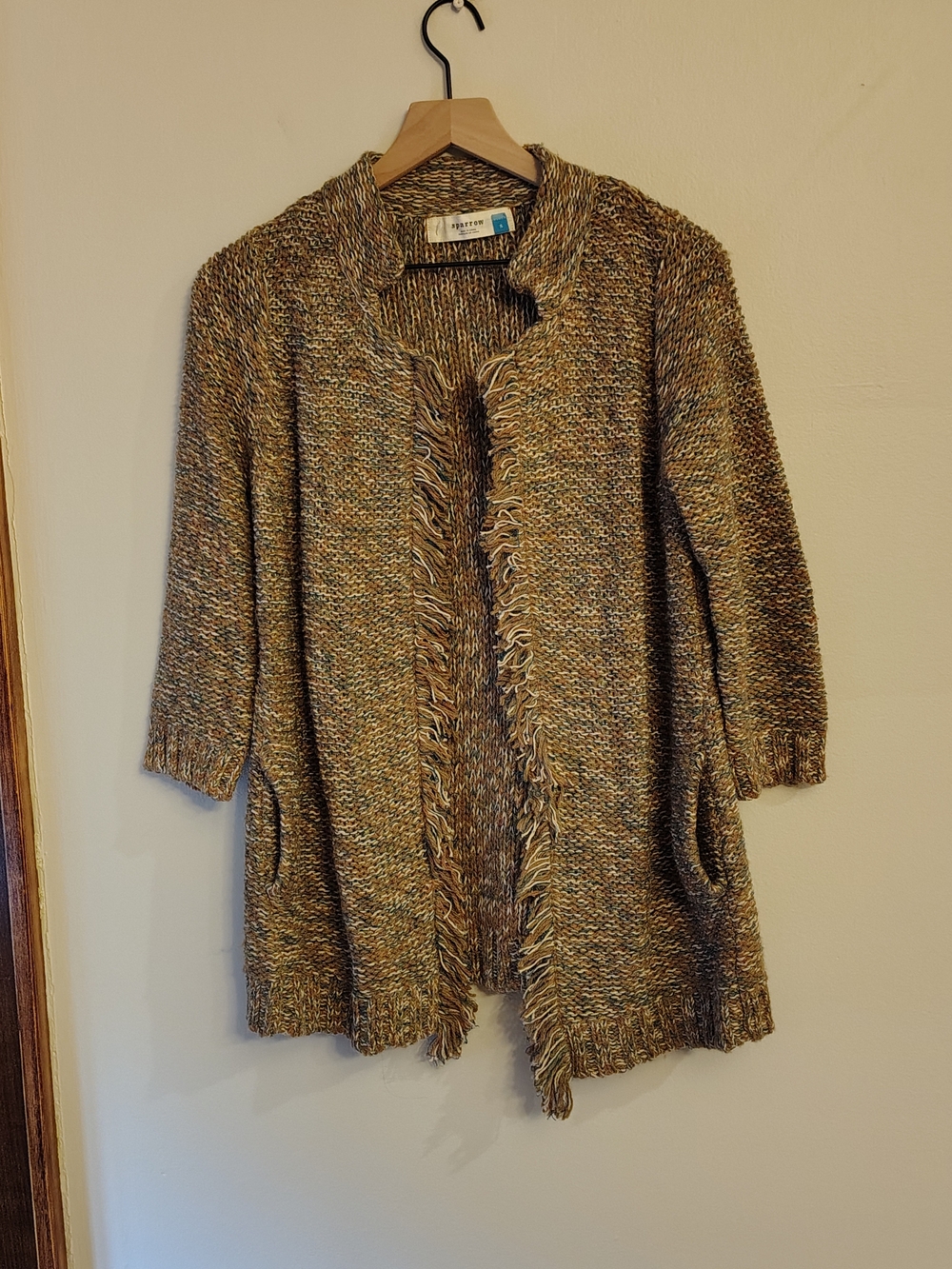 Anthropologie|Sparrow Fringe-Trim Open Cardigan